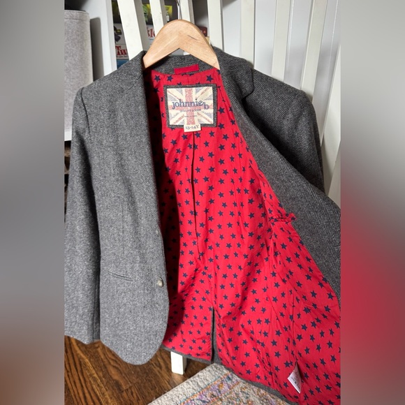 Johnnie B/ Mini Boden Wool Herringbone Sport Coat/ Jacket - Picture 2 of 4